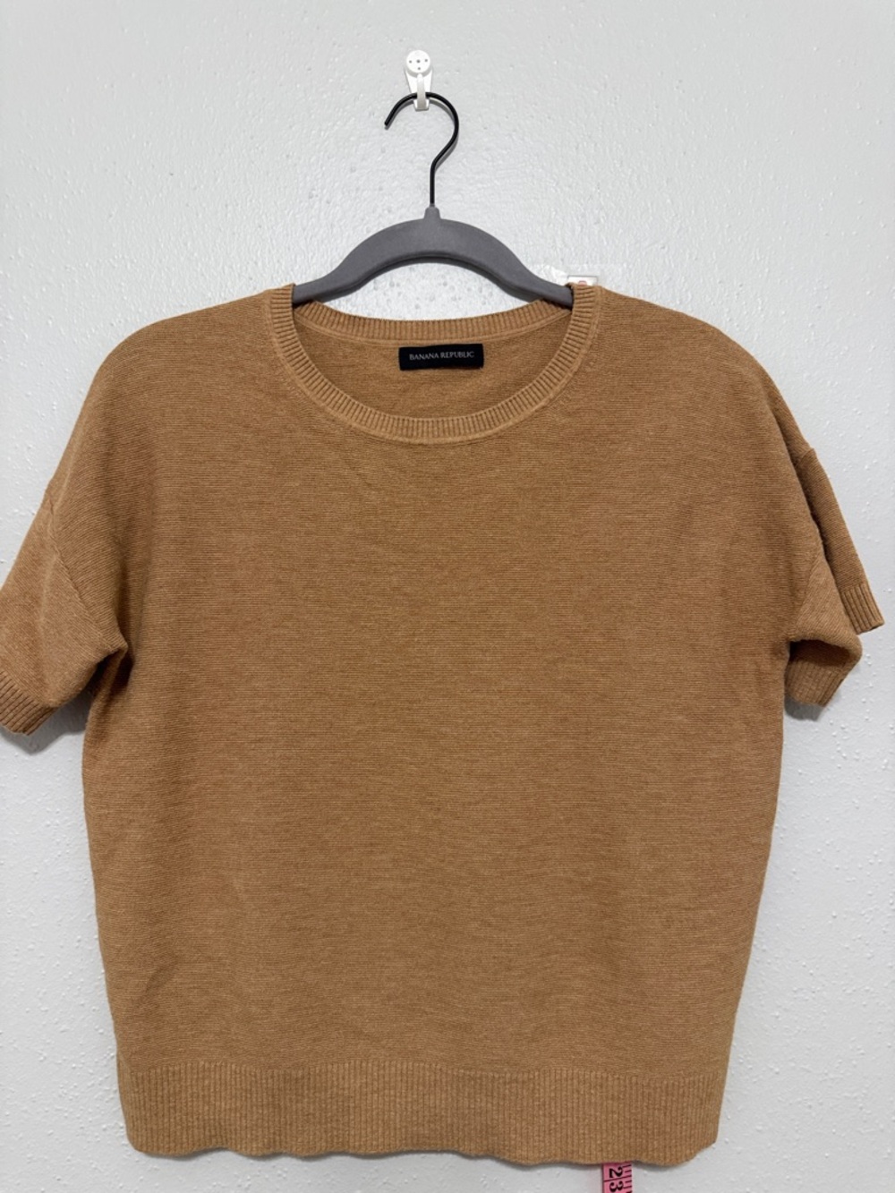 Banana Republic Short Sleeve Knit Top - Camel
